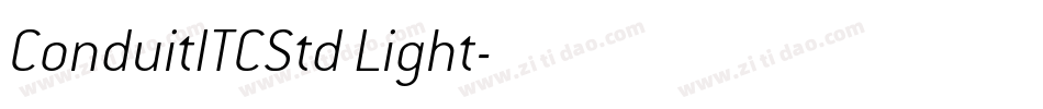 ConduitITCStd Light字体转换